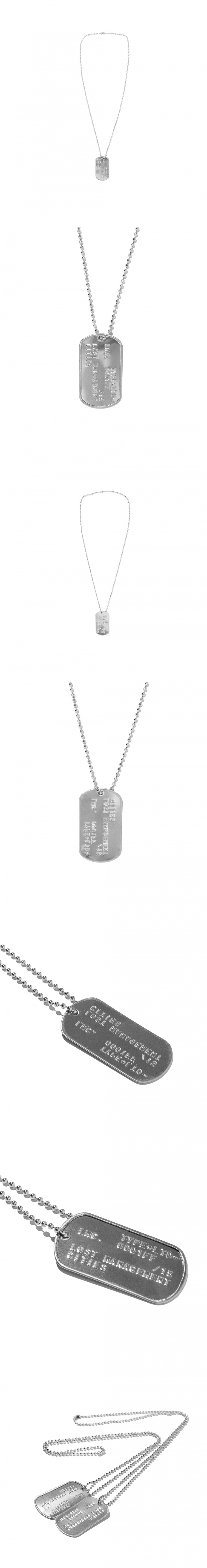 엘엠씨(LMC) LMC EMBOSSED LOGO DOG TAG REMADE BY LMC silver
