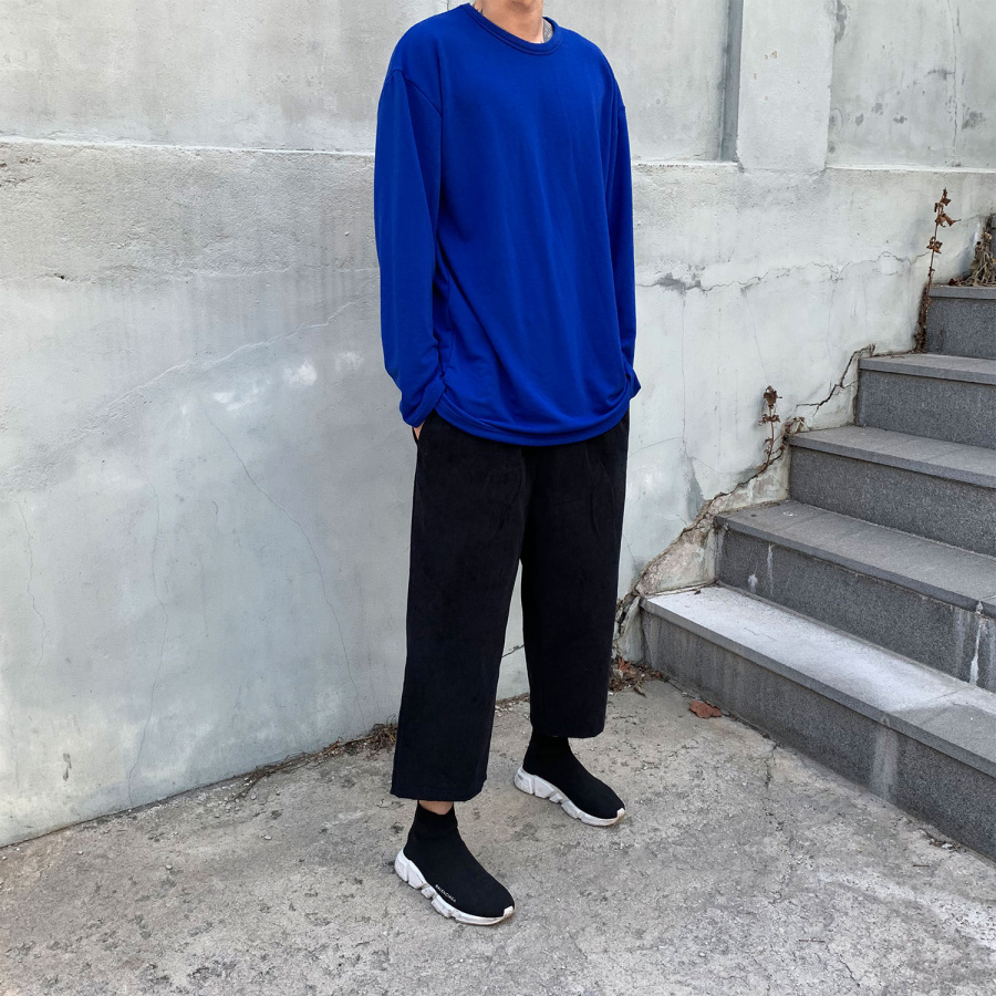 클라코(CLACO) 코듀로이 크롭 팬츠 (블랙)