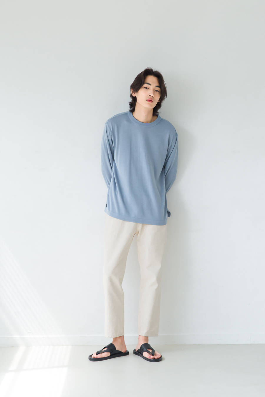 퍼스트플로어(FIRSTFLOOR) EASYGOING CROP PANTS (regular fit natural color cream jeans)