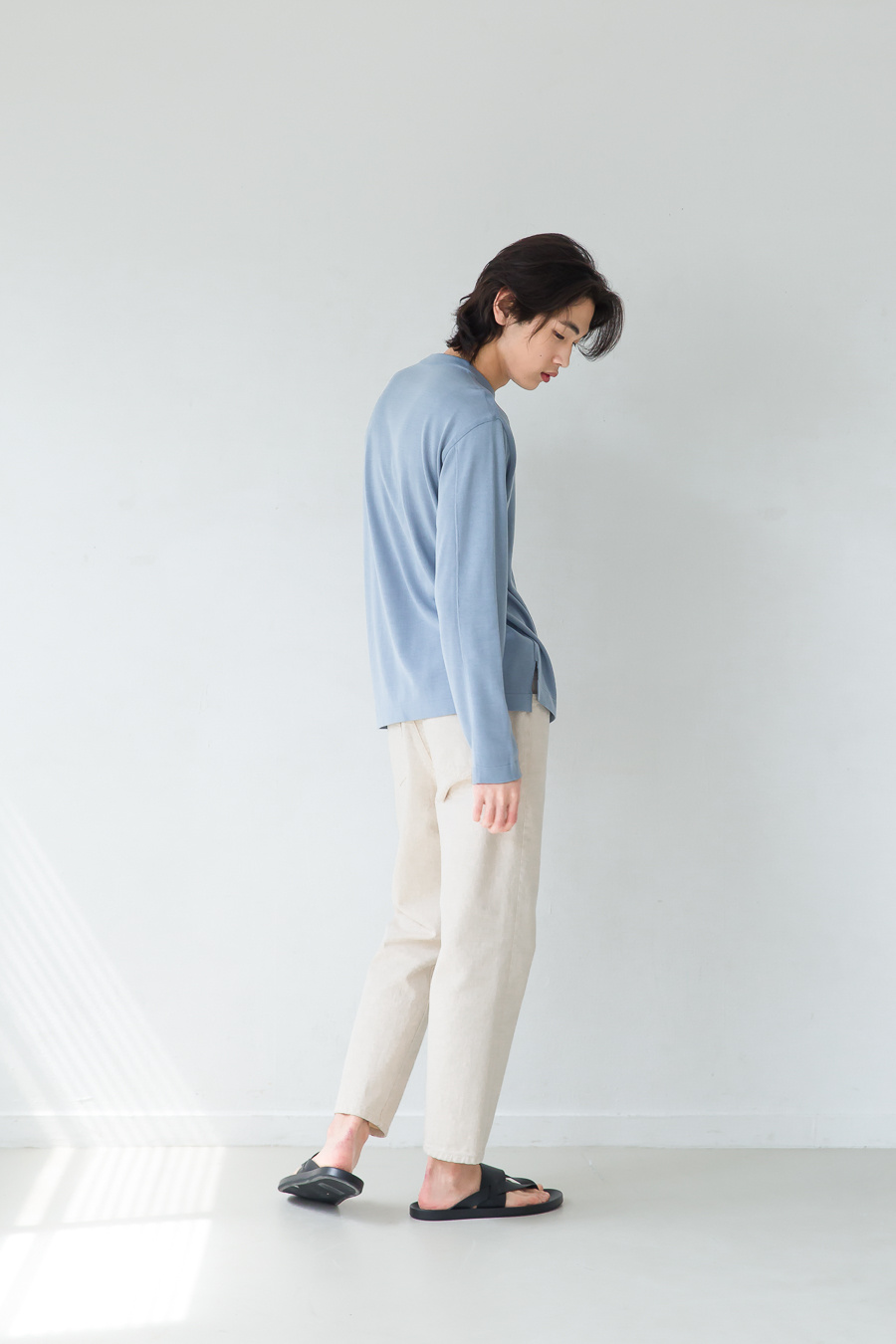 퍼스트플로어(FIRSTFLOOR) EASYGOING CROP PANTS (regular fit natural color cream jeans)