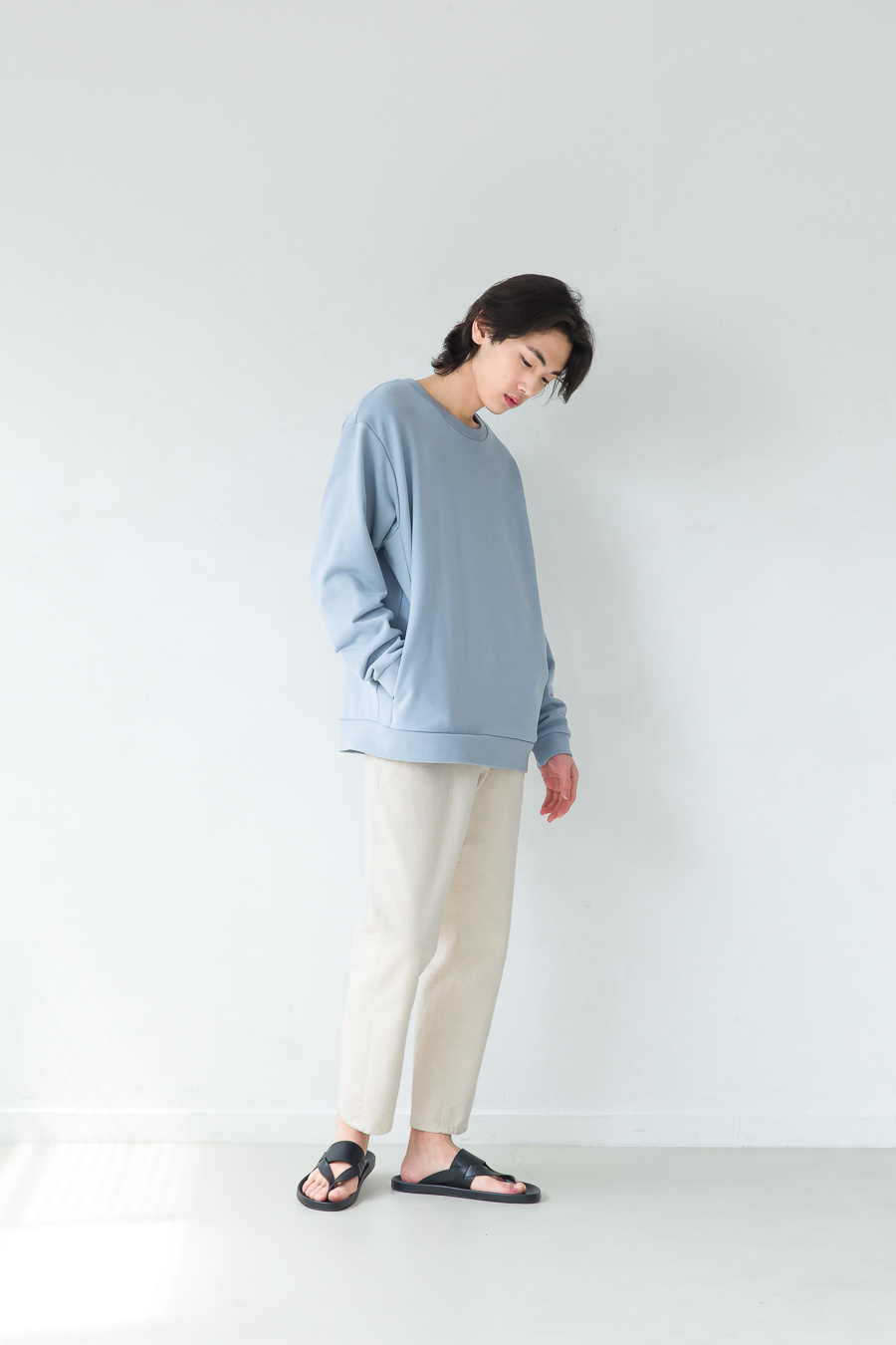 퍼스트플로어(FIRSTFLOOR) EASYGOING CROP PANTS (regular fit natural color cream jeans)
