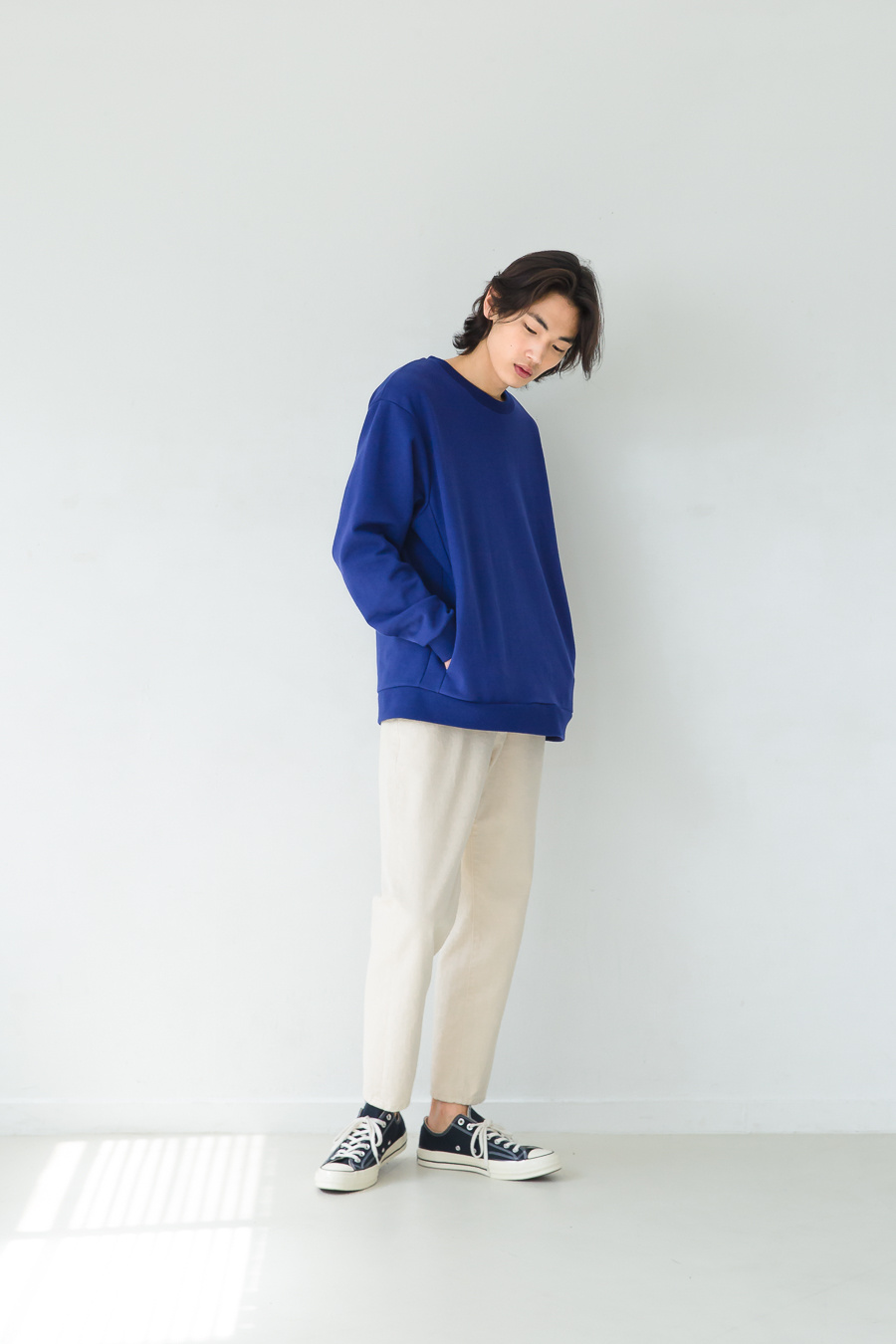 퍼스트플로어(FIRSTFLOOR) EASYGOING CROP PANTS (regular fit natural color cream jeans)