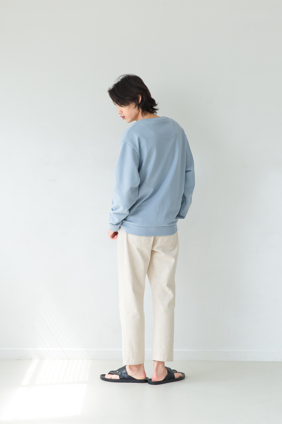 퍼스트플로어(FIRSTFLOOR) EASYGOING CROP PANTS (regular fit natural color cream jeans)