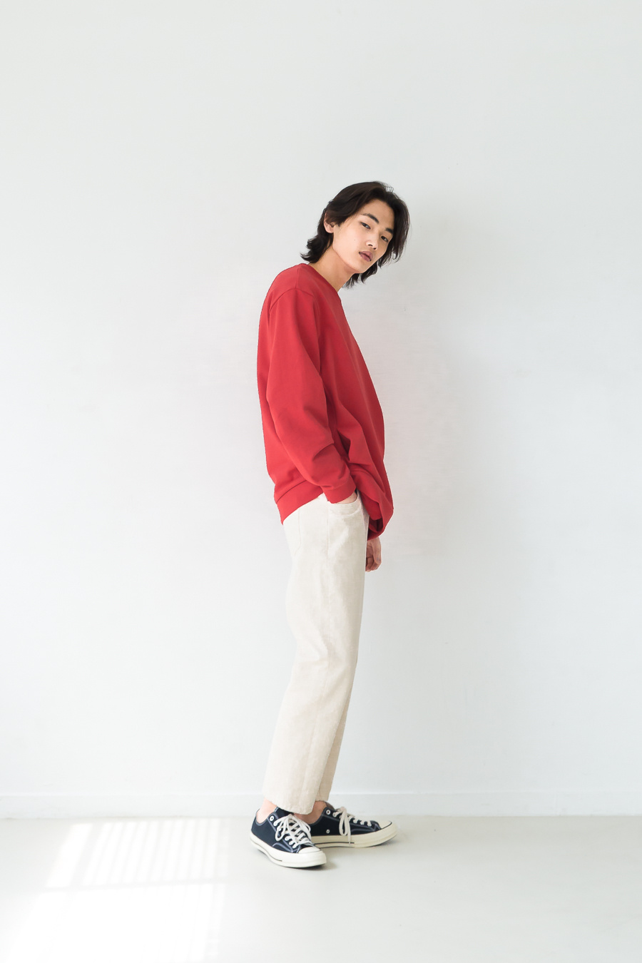 퍼스트플로어(FIRSTFLOOR) EASYGOING CROP PANTS (regular fit natural color cream jeans)