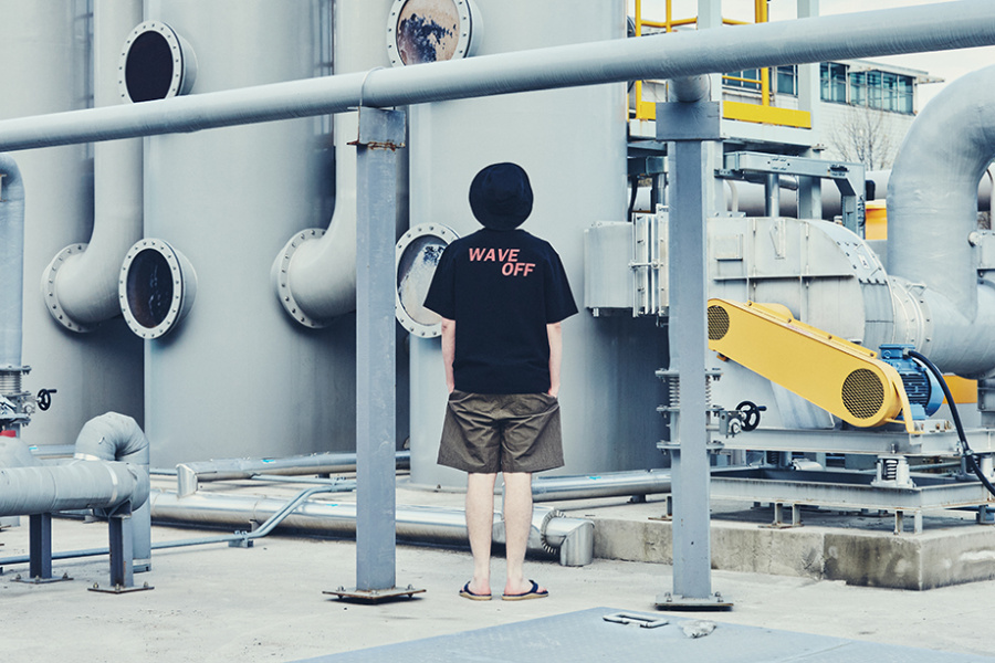 에스피오나지(ESPIONAGE) WAVE OFF Heavyweight T-Shirt Black