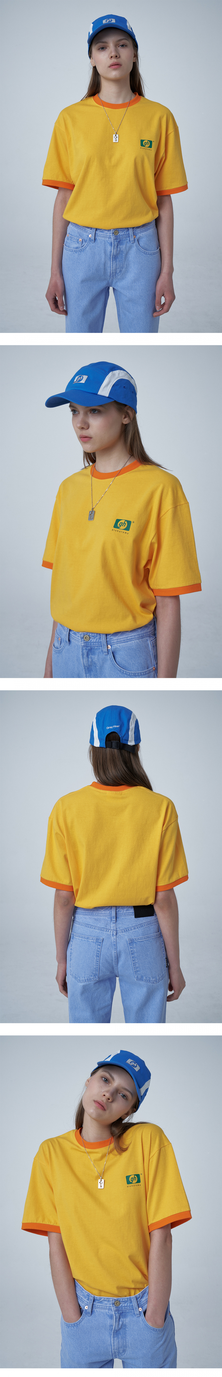 그레이휴(GRAY HUE) gh Parody Logo SSLV TS medium yellow G9M4T545 32