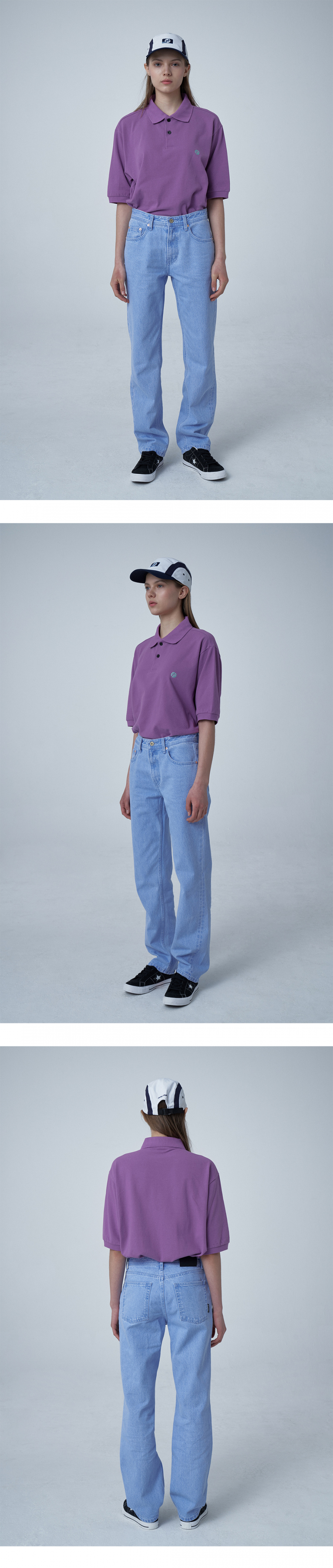 그레이휴(GRAY HUE) gh Parody Logo SSLV Polo light violet G9M4T541 61