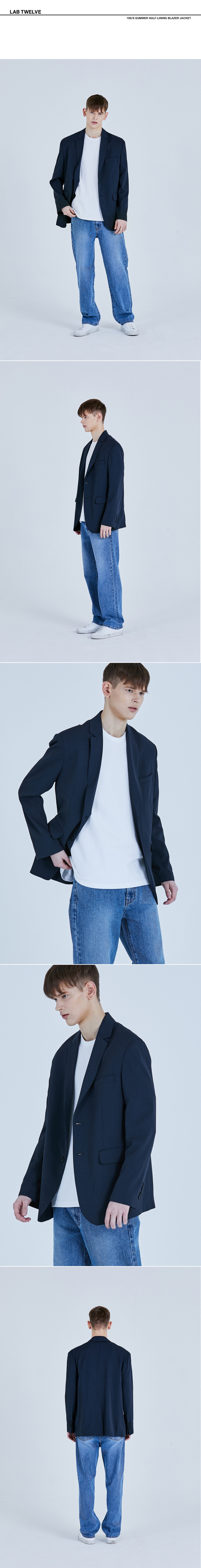 랩12(LAB12) 19S/S 썸머 하프라이닝 블레이져 (네이비)