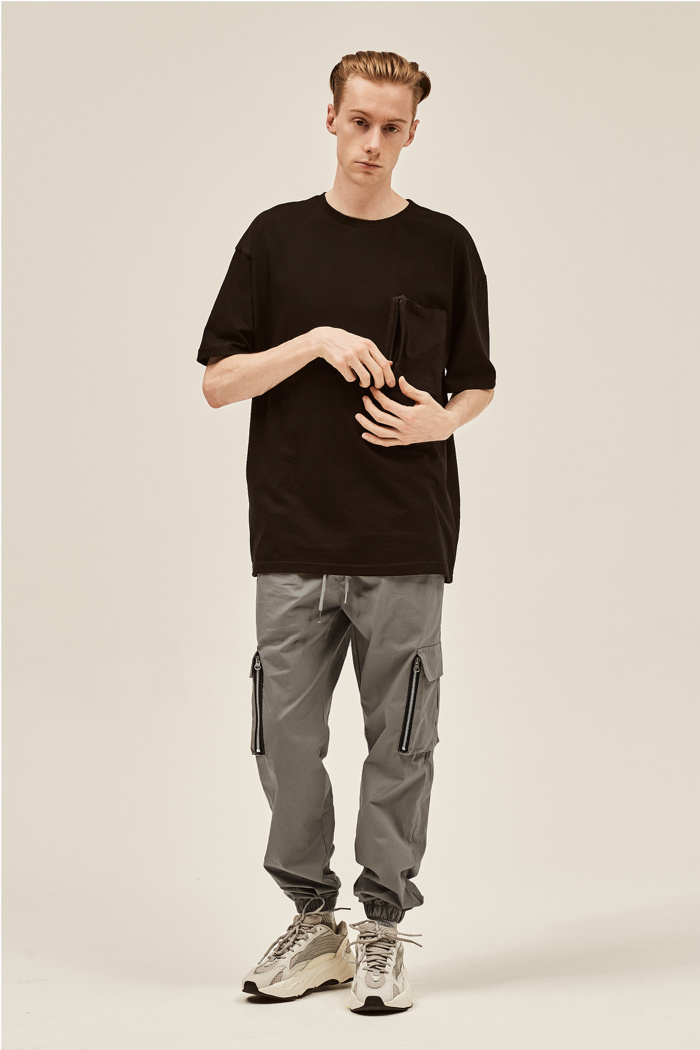 데드엔드(DEADEND) GRAY CARGO ZIPPER JOG PANTS v2