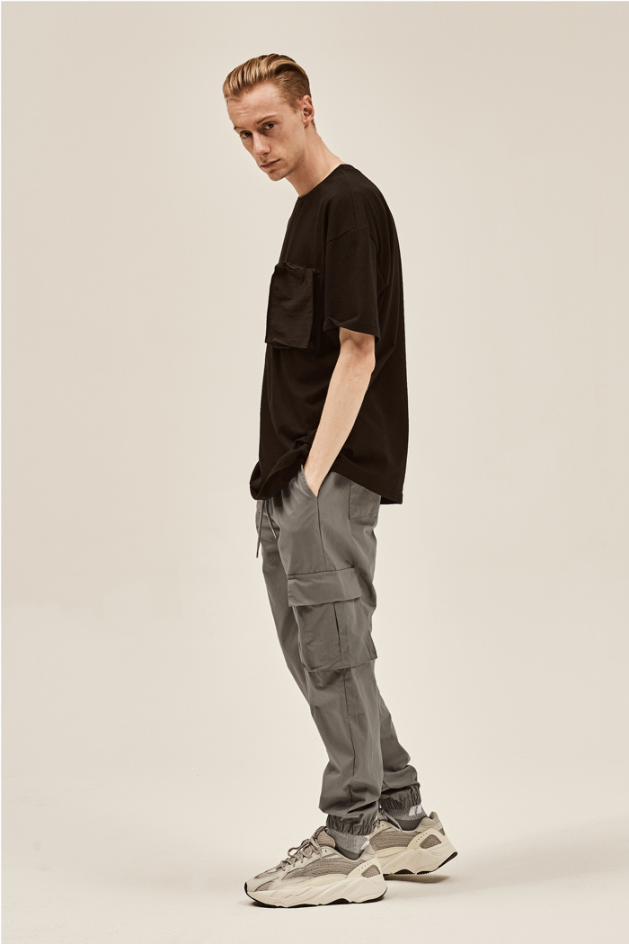 데드엔드(DEADEND) GRAY CARGO ZIPPER JOG PANTS v2