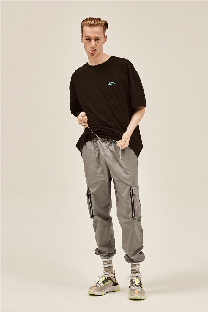 데드엔드(DEADEND) GRAY CARGO ZIPPER JOG PANTS v2