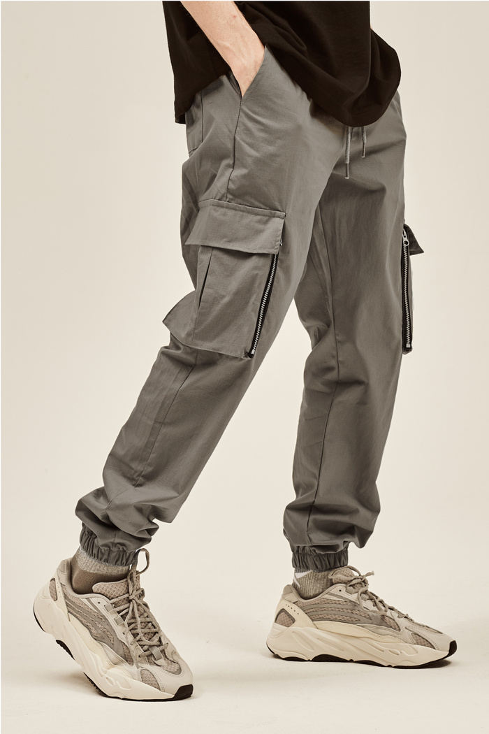 데드엔드(DEADEND) GRAY CARGO ZIPPER JOG PANTS v2