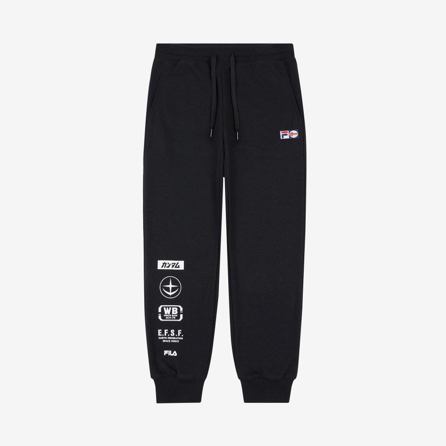 휠라(FILA) [FILA x GUNDAM] 연방군 멀티 로고 죠거 팬츠 (FS2FPB1G01XBLK) - 59,000원 | 무신사 스토어