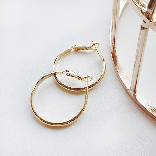 PAUL BRIAL - Plain hoop earrings PYBE0121