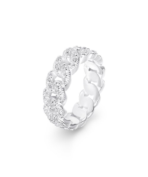 RAINDROP JEWELRY - Raindrop Stones Cuban Chain Ring [S925]