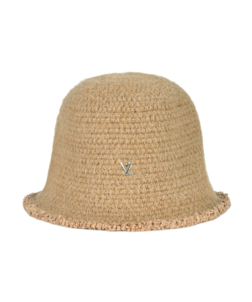 VARZAR - VZ Studded Wool Bucket Hat Beige