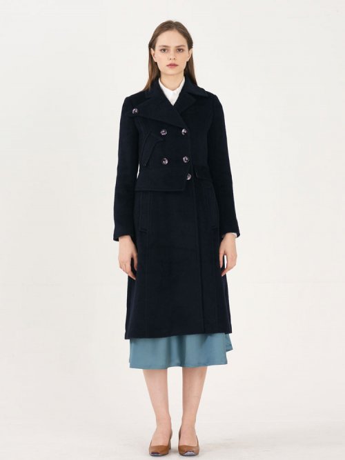 FREAKS BY KIMTAEHOON - Alpaca Double-Breasted Structural Dante Coat