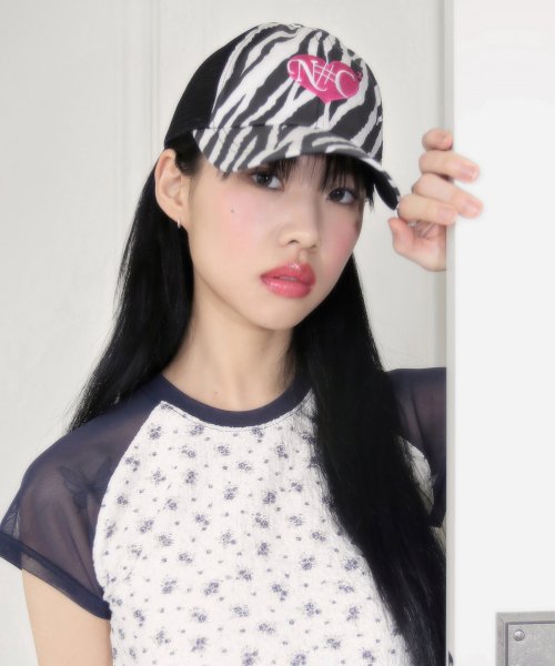 NOFFICIALNOFFICE - Zebra Heart Logo Mesh Ballcap