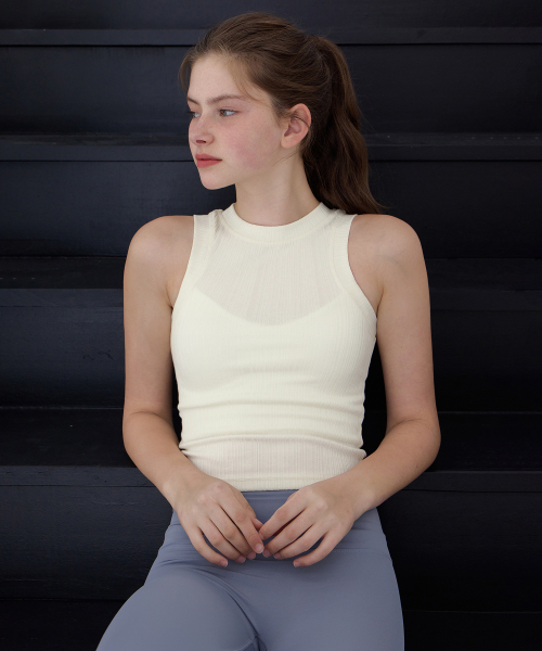 CONCHWEAR - Bagel ribbed sleeveless top