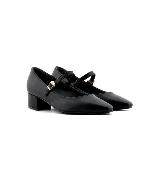 FLORIDA STUDIO - FL1022 Lobelia Stiletto 4cm Mary Jane Midnight Black