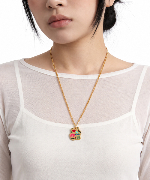 DOODLE NEC SILVER925(18K GOLD PLATED)