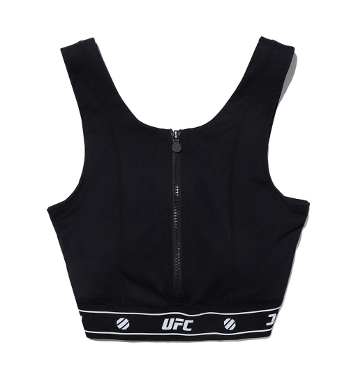 UFC SPORT - UFC Move Slim Fit Front Zip Bra Top (W) Black U4SLT3230BK
