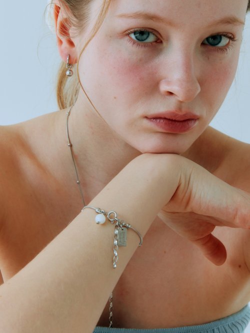 PEARLY MORE - Mother-of-pearl point chain bracelet