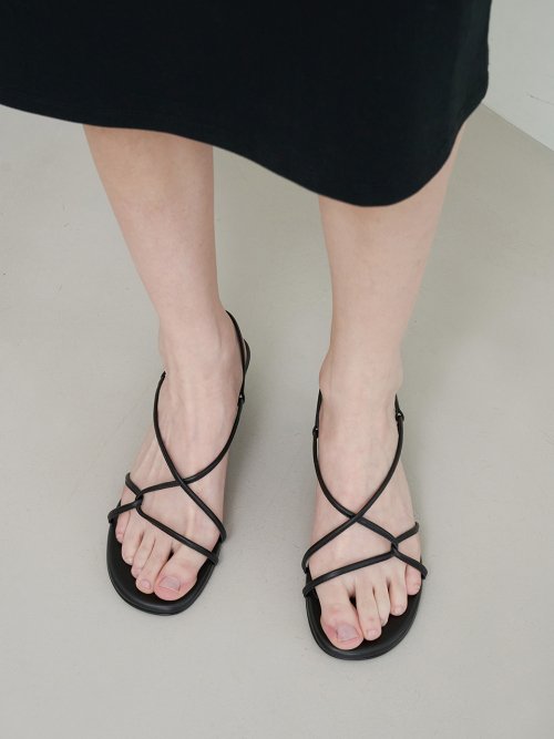 BLANC SUR BLANC - Linsandal Black