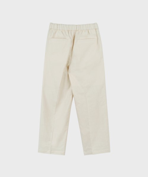 MUSINSA LIEU HOMME Regular Fit Linen Banding Pants Ivory