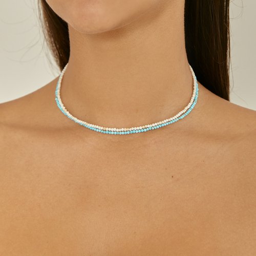 LUNNE - Silver 925 Natural Turquoise Necklace #LSN49