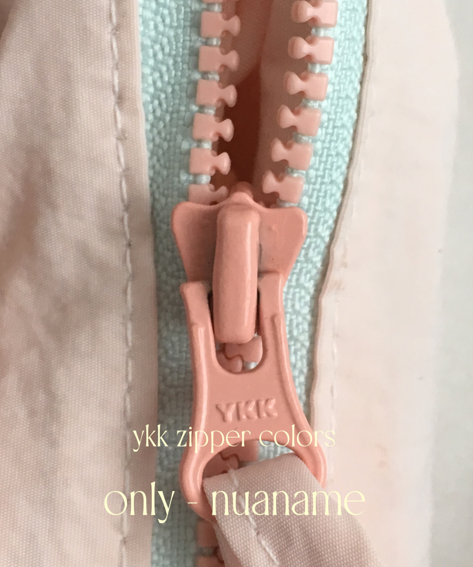 누아네임에서만 만나보실수 있는 ykk지퍼색상입니다.