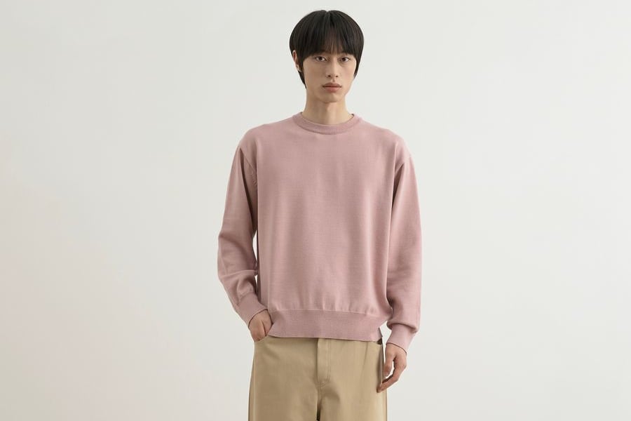 트위스트 볼륨 커브드 코튼 팬츠 블랙