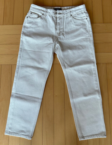 덴메이드(DENMADE) DEN cream straight crop jeans. 후기