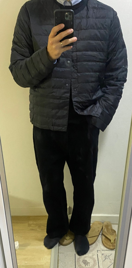 무신사 스탠다드(MUSINSA STANDARD) 트랜스폼 라운드 넥 라이트 다운 재킷 [블랙] 후기