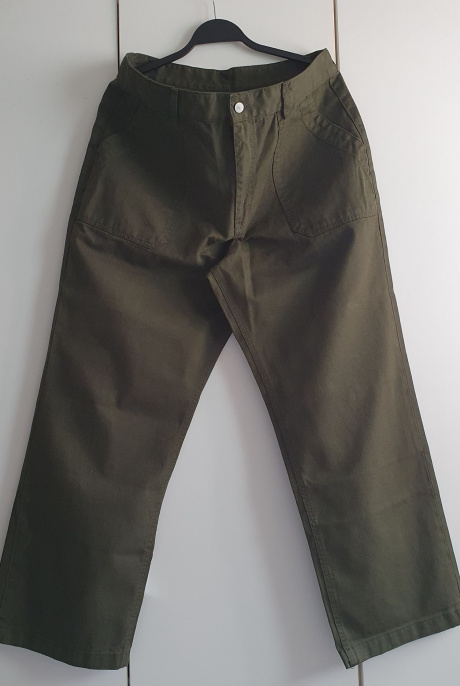 유니폼브릿지(UNIFORM BRIDGE) cotton fatigue pants wide fit khaki 후기