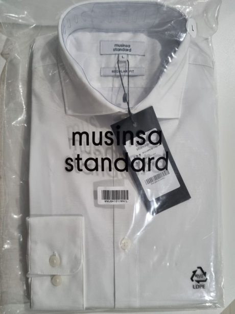 무신사 스탠다드(MUSINSA STANDARD) 와이드 스프레드 칼라 드레스 셔츠 [화이트] 후기