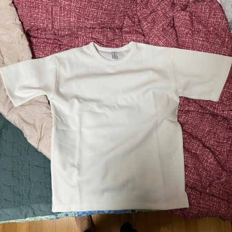 커스텀어클락(COSTUME O’CLOCK) 에센셜 릴렉스핏 숏 슬리브 티셔츠 화이트 후기