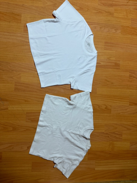 무신사 스탠다드(MUSINSA STANDARD) 우먼즈 크루 넥 크롭 반팔 티셔츠 [화이트] 후기