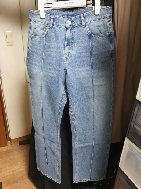 유니폼브릿지(UNIFORM BRIDGE) pin tuck wide denim pants indigo washed 후기