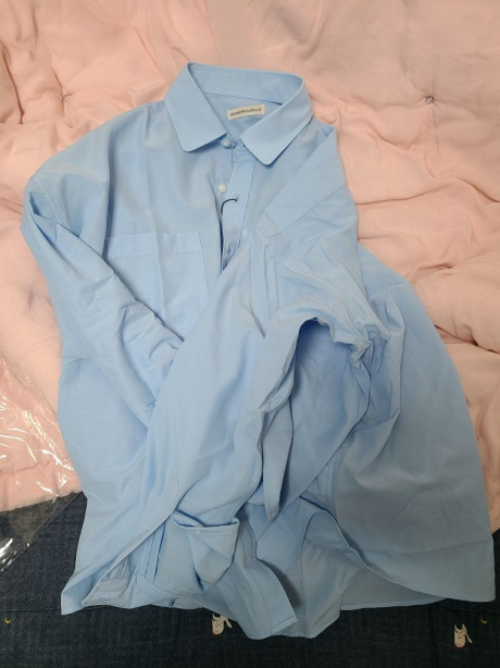 다이아몬드 레이라(DIAMOND LAYLA) Poly Overfit Shirt S37-2 Sky Blue 후기