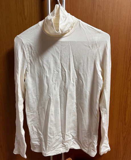 무신사 스탠다드(MUSINSA STANDARD) 우먼즈 텐셀 슬림 터틀 넥 티셔츠 [크림] 후기