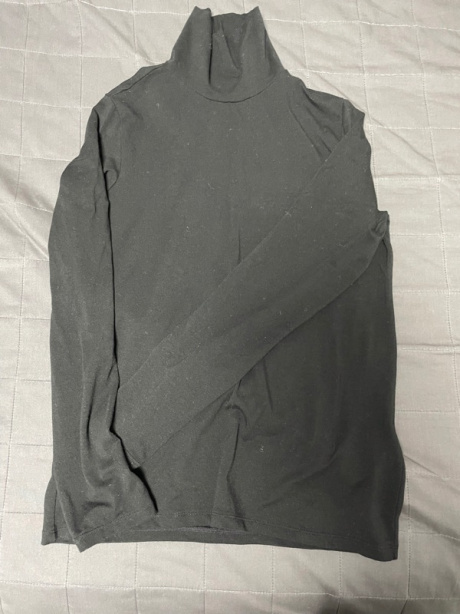 무신사 스탠다드(MUSINSA STANDARD) 우먼즈 텐셀 슬림 터틀 넥 티셔츠 [블랙] 후기
