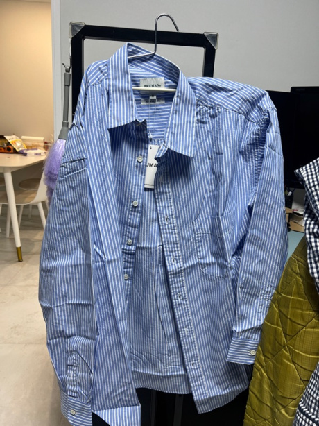 브루먼(BRUMAN) Light Stripe Shirt (Saxe Blue) 후기