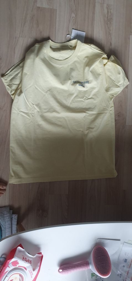 케어프리(CAREFREE) 백프린트 티셔츠 레몬 후기