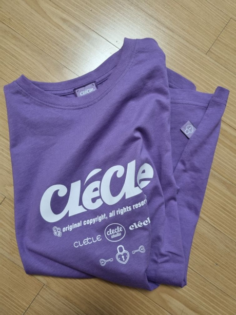 클레클레(CLECLE) total logo tee (purple) 후기