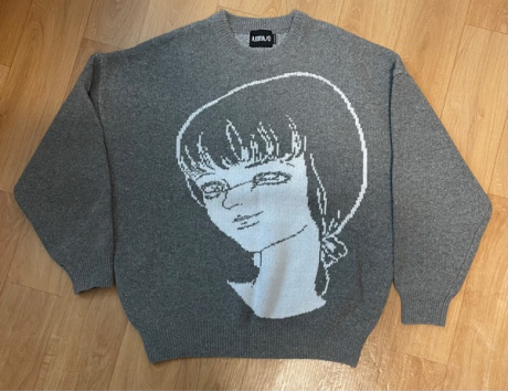 아조바이아조(AJOBYAJO) Maing Girl Oversized Wool Knit Sweater [Melange Grey] 후기