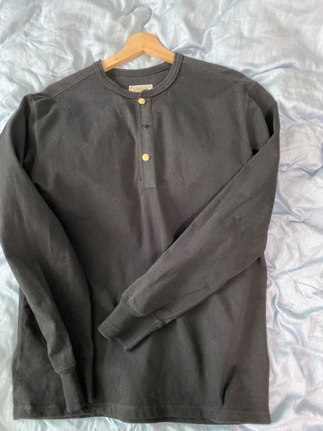 브론슨(BRONSON) Vintage Long Sleeve Henley Shirt Black 후기