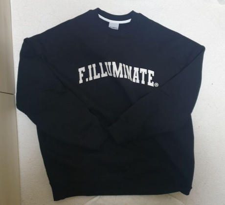 필루미네이트(FILLUMINATE) 오버핏 아치 로고 스웨트 셔츠-블랙 후기