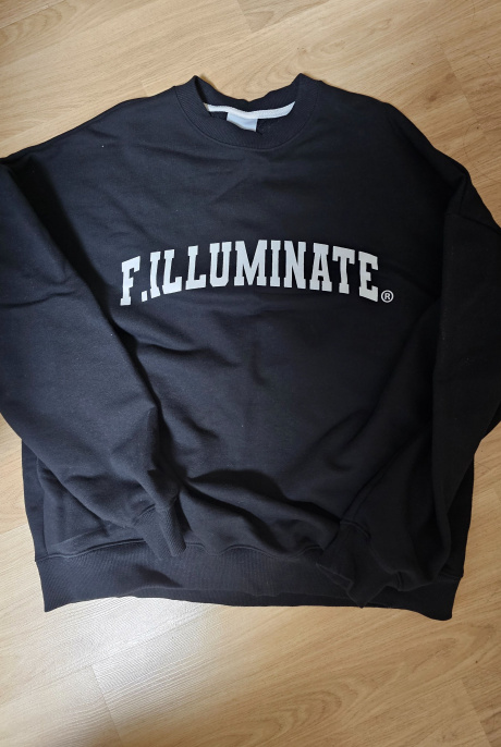 필루미네이트(FILLUMINATE) 오버핏 아치 로고 스웨트 셔츠-블랙 후기