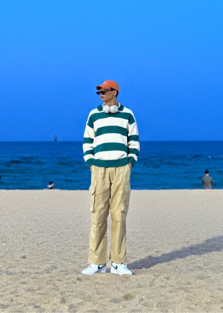 메인부스(MAINBOOTH) Traveler Oversized Sweater(TEAL GREEN) 후기